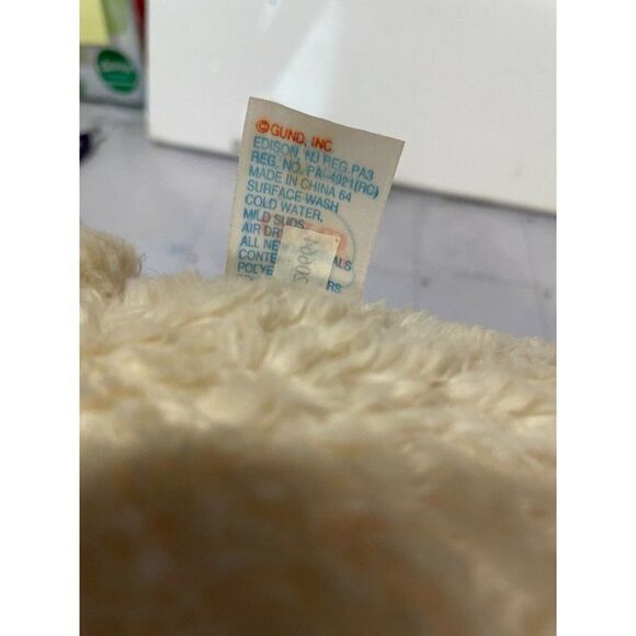 BABY GUND Nighty Night Ivory Teddy Bear Windup Plush Music Box 8" Stuffed Toy - Picture 4 of 6